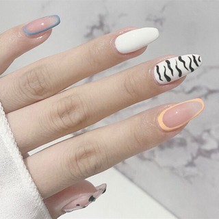 【Chứa 2g keo】Set 24 Móng Tay Giả Trang Trí Nghệ Thuật DIY R105