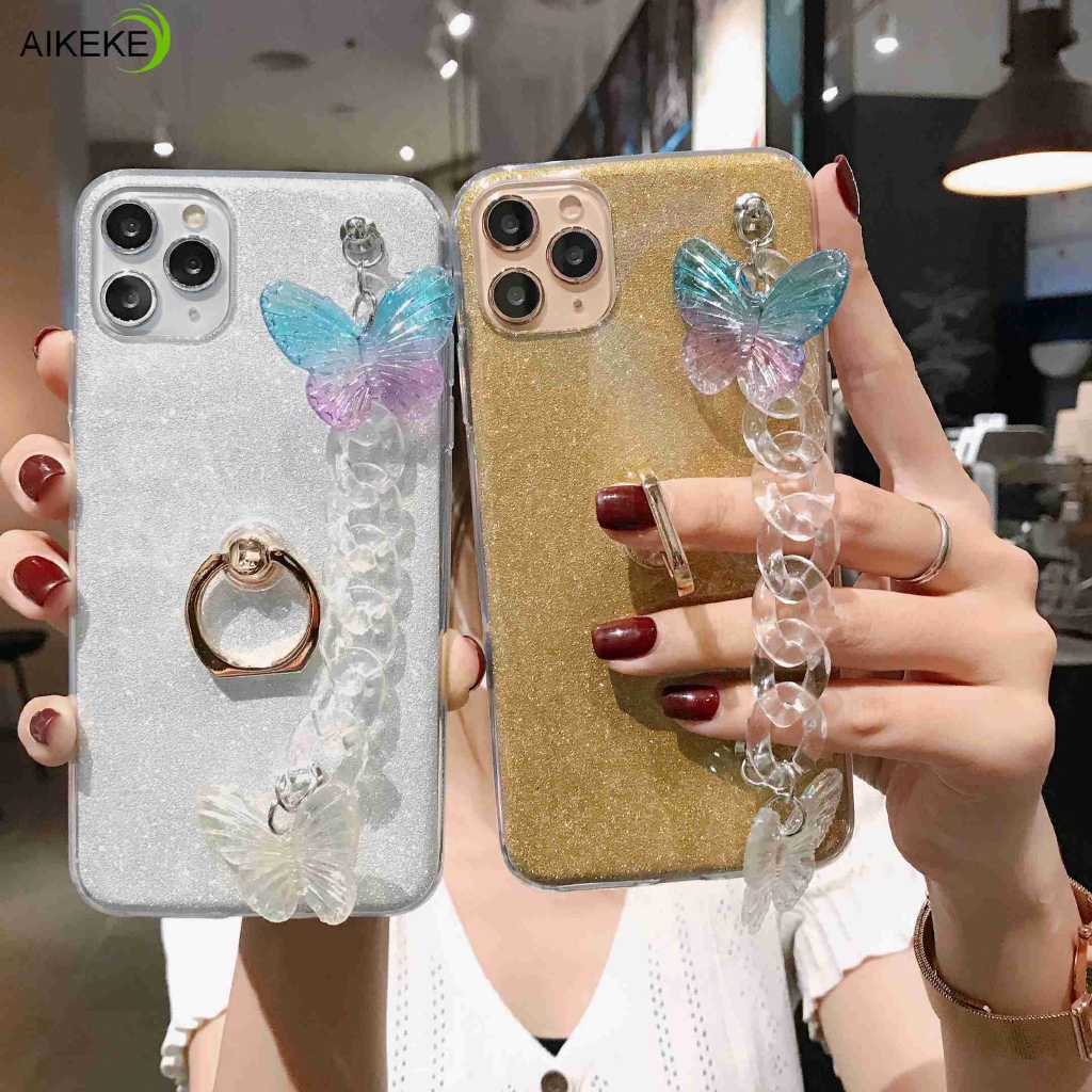 For Sony Xperia Z5 Z1 Z2 Z3 Z4 Case Pearl Butterfly Bowknot Bracelet Holder Stand Ring Glitter Bling Luxury Soft TPU Case Cover