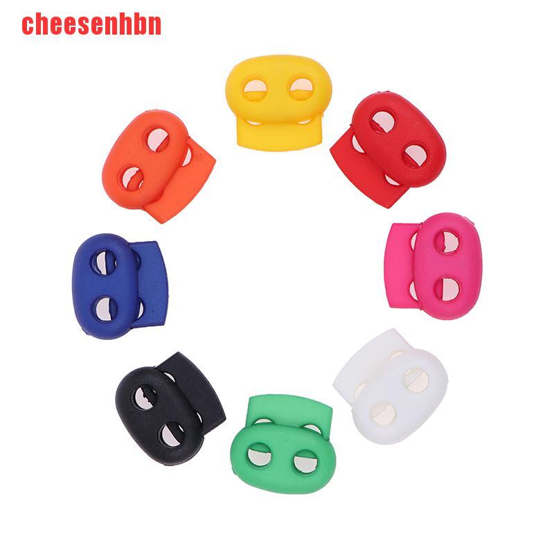 [cheesenhbn]20Pcs 5mm Hole Cord Lock Bean Stopper Toggle Clip DIY Shoelace Bag Accessories