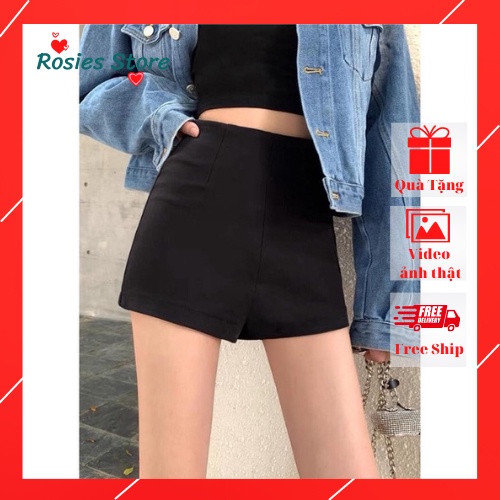Quần sooc cạp cao khoá sau, chất Umi hàn cực đẹp mix đồ siêu sexy tôn dáng hách chân full size dưới 55kg