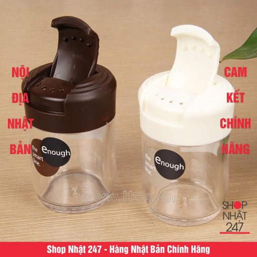[Hỏa Tốc HN] Lọ rắc gia vị có nắp kín Trắng ngà NỘI ĐỊA NHẬT BẢN
