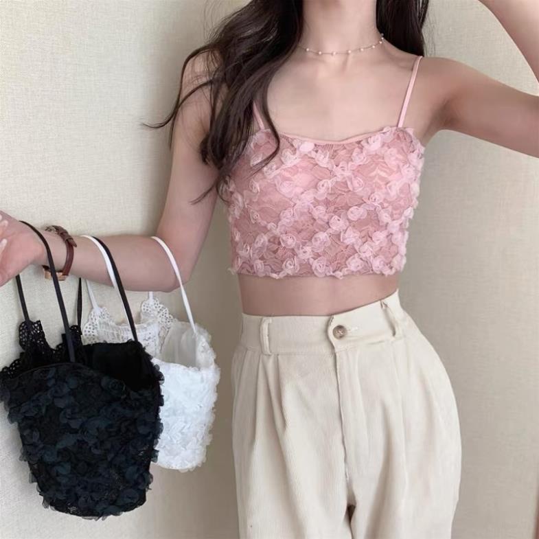 ❤️ Áo Bra Nữ Myna 2 Dây Hoa Hồng Nổi Có Đệm Ngực Trend Mới 586 ❤️