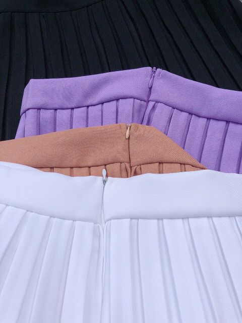 Chân váy dập ly dáng dài qua gối sang trọng | BigBuy360 - bigbuy360.vn