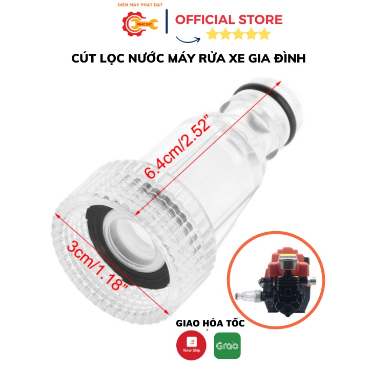 Cút Lọc Nước Máy Rửa Xe -Cút Nhựa Lọc Nối Nhanh Đầu Hút Nước Máy Xịt Rửa Xe-Phụ Kiện Máy Xịt Rửa Cao Áp Gia Đình