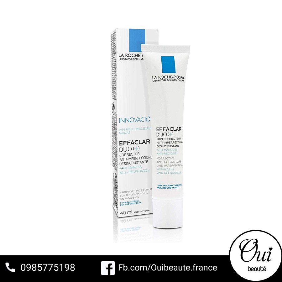 Kem dưỡng giảm mụn La Roche-Posay Effaclar Duo+ 15ml 40ml Ouibeaute