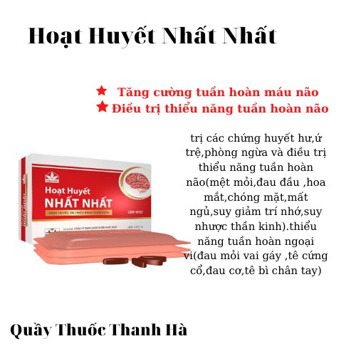 Hoạt huyết nhất nhất phòng ngừa tai biến đột quỵ (chính hãng) | BigBuy360 - bigbuy360.vn