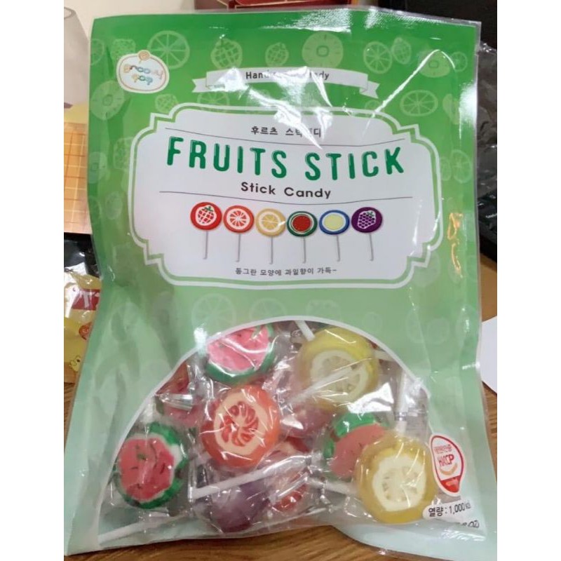 Kẹo mút Hoa Quả Fruits Stick Hàn gói 250g