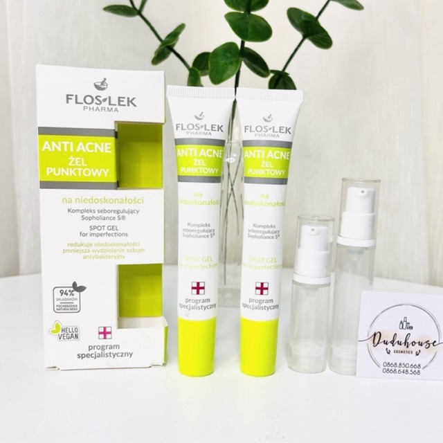 Gel chấm mụn Floslex Antibacterial Intense Gel 20ml