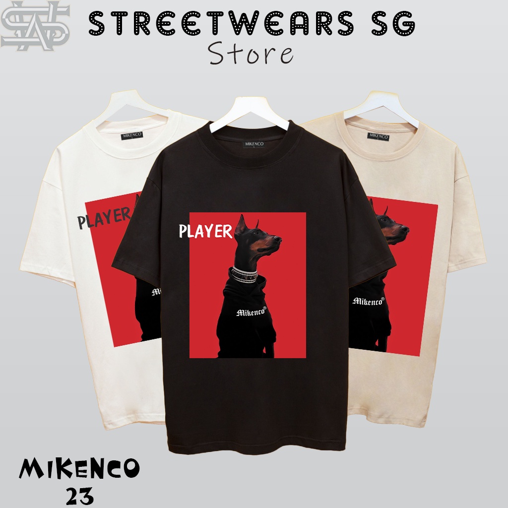 Áo thun tay lỡ MIKENCO PLAYER  Streetwears SG , Áo thun unisex nam nữ from rộng oversize chất liệu cotton