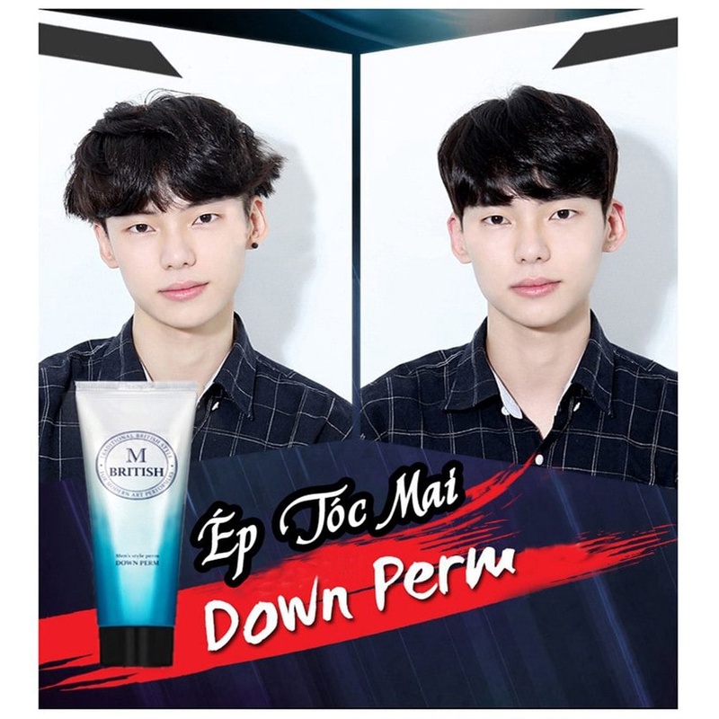 KEM Ép side tóc chuyên nghiệp cho Nam BRITISH M Men's Style Down Perm 200g + Tặng Pre Styling 30ml + Bộ quà tặng VIP