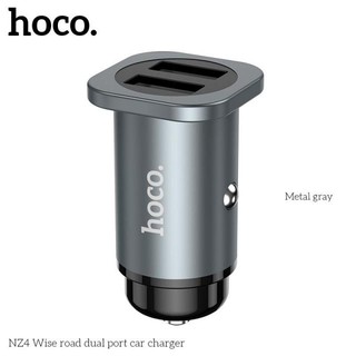 Tẩu sạc ô tô 2 cổng sạc nhanh 24w hoco nz4 - bảo hành chính hãng 12 tháng