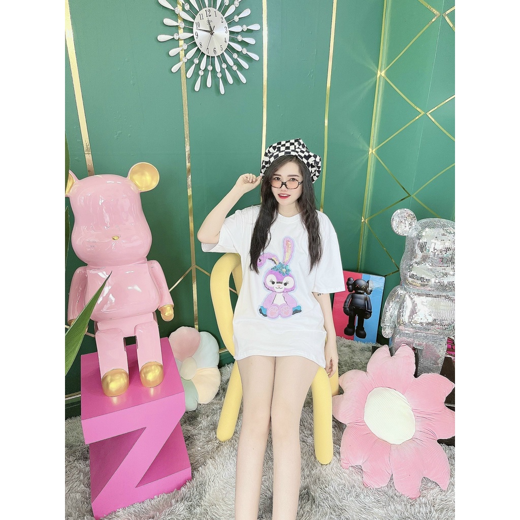 Áo Thun Hình Thêu Nổi Hình Con Thỏ Quảng Châu Cao Cấp  - AT22 | BigBuy360 - bigbuy360.vn