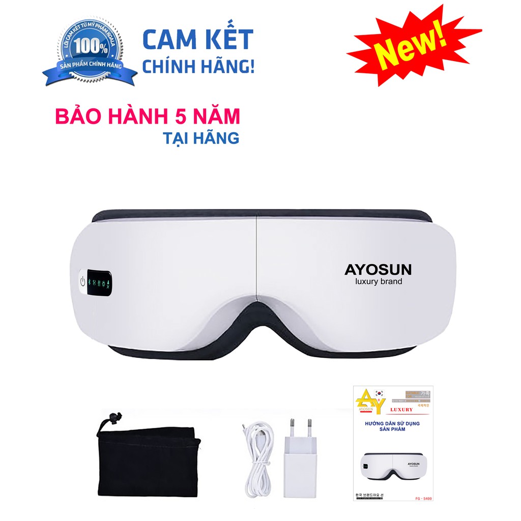Máy Mát Xa Xông Hơi Cho Mắt aYosun TG - S400 Hàn Quốc Massage Tích Hợp Bluetooth Nghe Nhạc Thư Giãn
