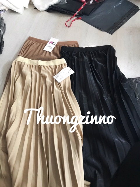 [Ảnh thật/Video] Chân váy midi xếp li nhiều màu Chân váy dài Quảng Châu | BigBuy360 - bigbuy360.vn