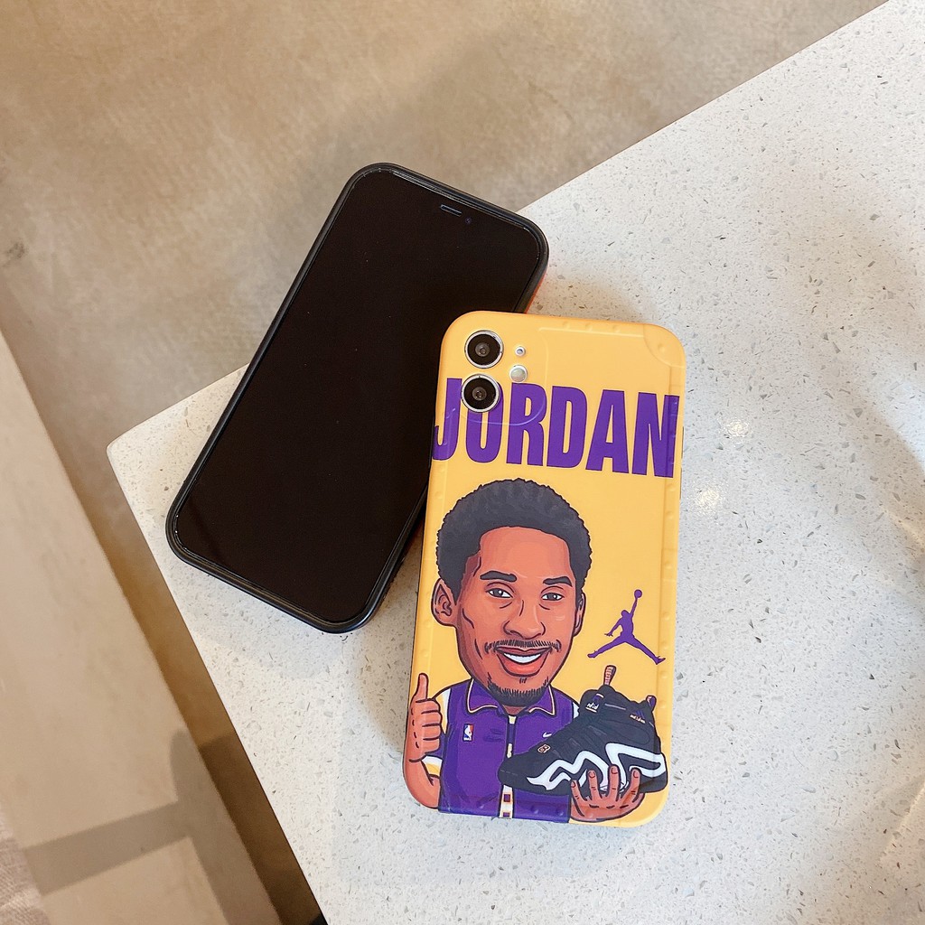 Ốp điện thoại hoạt hình Lebron James Kobe Bryant cho iPhone 12 7/8/se2 7plus/8plus x/xs xsmax 11 11pro 11promax 12