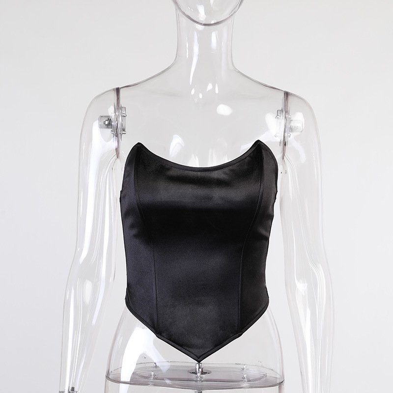 Áo Kiểu Corset Có Gọng Thời Trang Ulzzang, [ADORABLE], CropTop Satin Hot Trend 2022 Ảnh Thật
