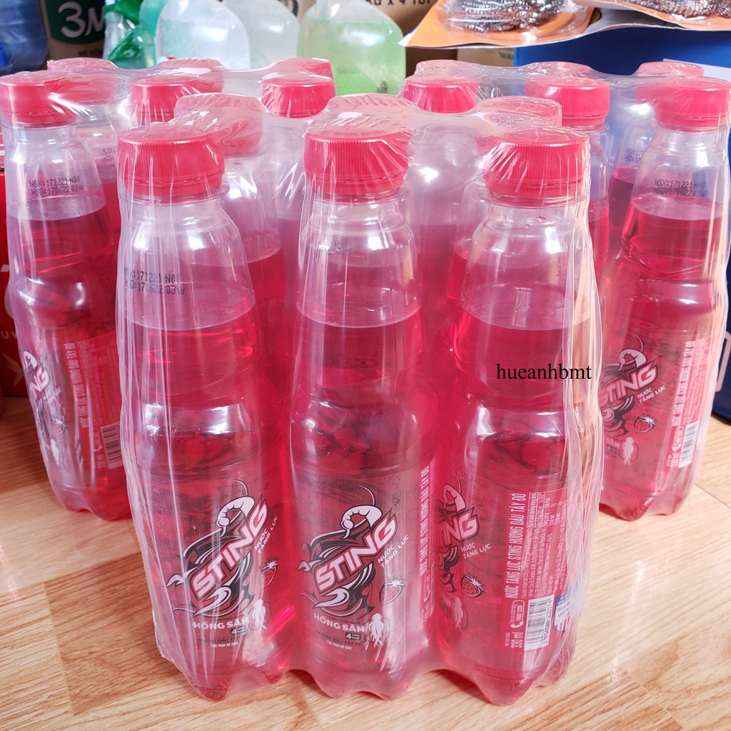 Lốc 6 chai nước Sting Dâu chai 330ml