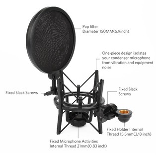 Shock Mount Kèm Màng Lọc Âm Cho Micro YL-101
