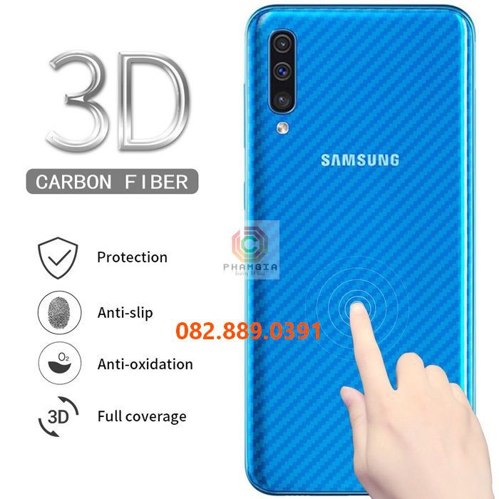 Miếng dán mặt lưng skin carbon Samsung Galaxy A50/ A50s/ A30S