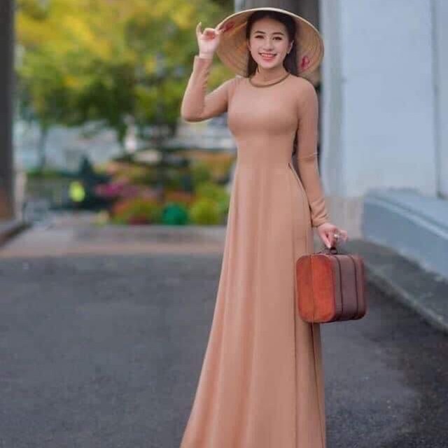 Áo dài trơn lụa mỹ kèm quần cùng chất áo co giãn mềm mại ÁO DÀI BẢO HIẾU