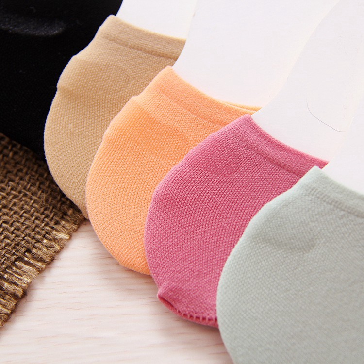 1 hoặc 6 đôi tất cotton siêu mỏng phối màu dễ thương dành cho nữ