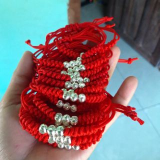 Combo 2 dây chỉ đỏ 3 bi bạc