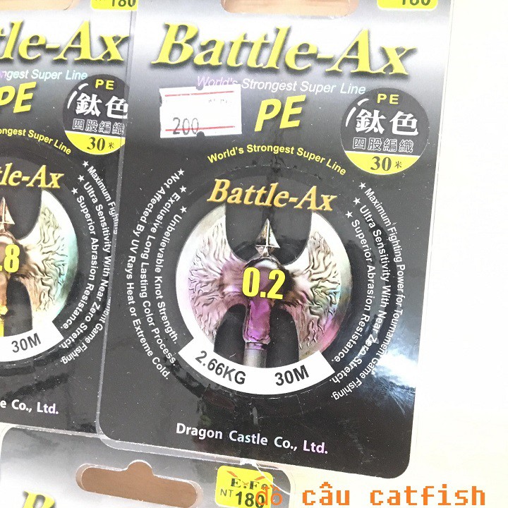 Dây Thẻo PE Câu Đài Battle-Ax 30m câu đài-dây buộc thẻo câu tay-câu đài