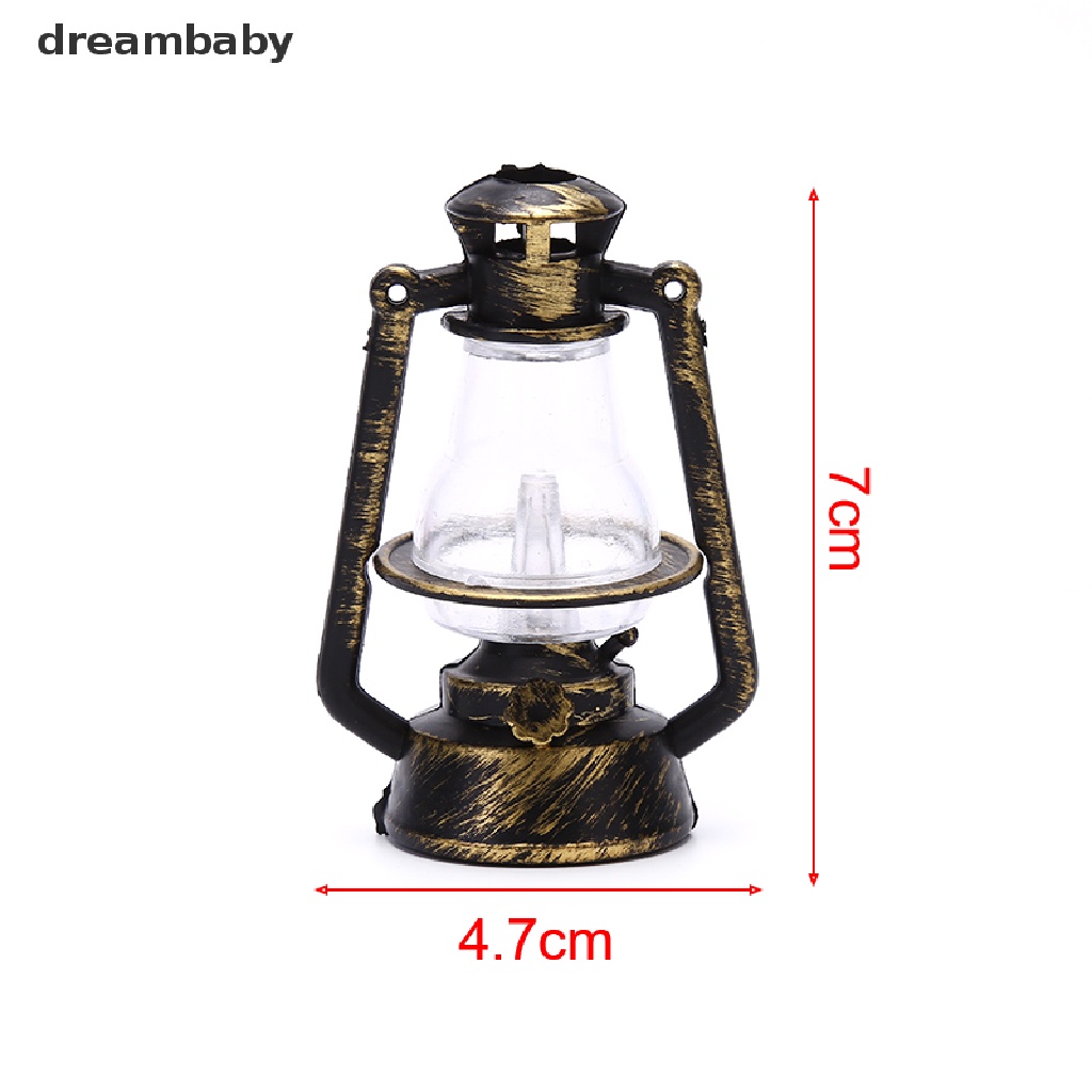 Mô Hình Đèn Dầu Đen Mini Phong Cách Retro Trang Trí Nhà Búp Bê 1: 12