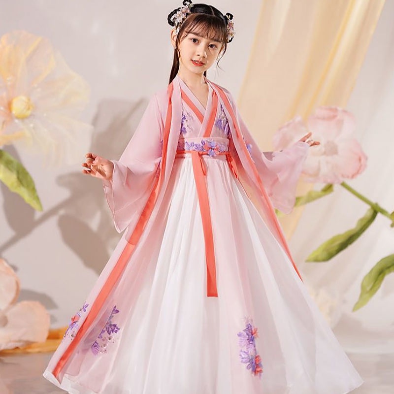 23  Hàng Mới Về Đầm Hán Phục Trung Hoa Cổ Điển Món Siêu Dài Cho Bé Gái