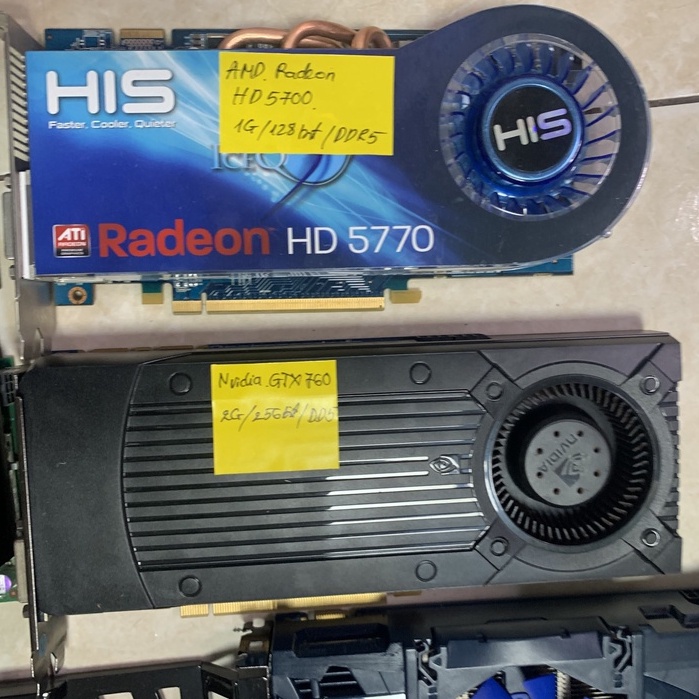 Vga card màn hình cũ tháo máy nhật,GT710/quadro 4000/gtx 760/gtx260/gtx460,AMD radeon HD 6670 hàng nguyên bụi nhật