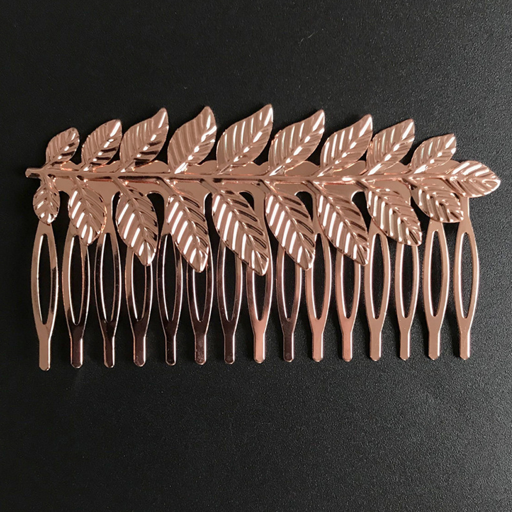 Kẹp tóc tích hợp lược hình chiếc lá thời trang dành cho phụ nữ