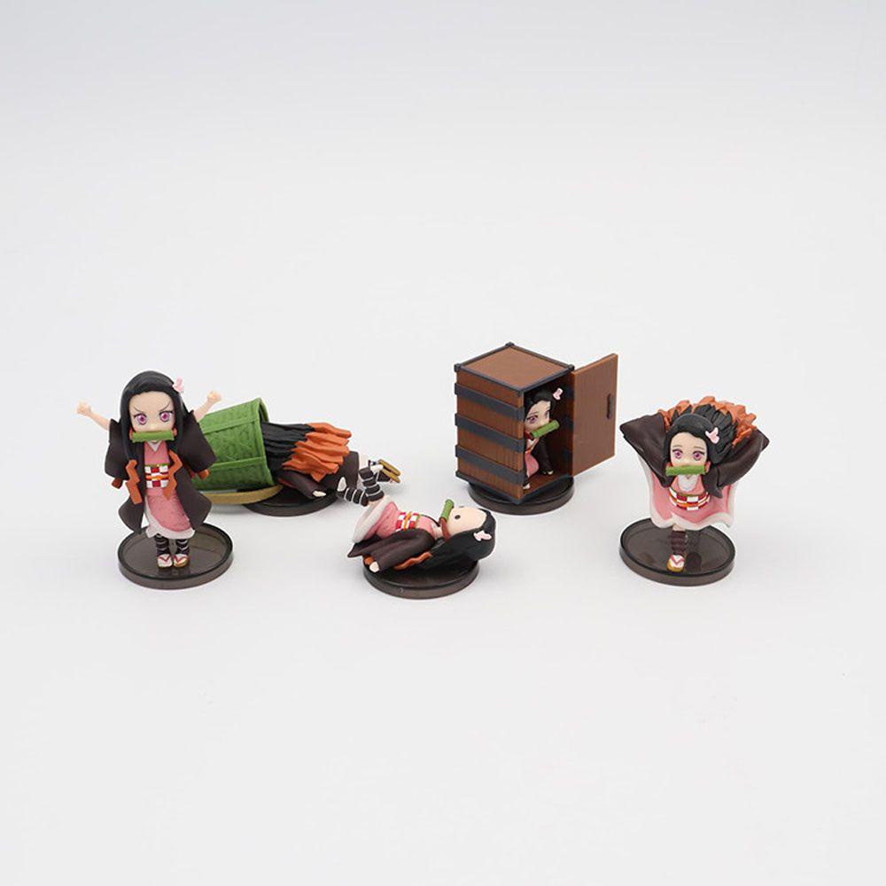 LILYES Bộ 5 Mô Hình Nhân Vật Kimetsu No Yaiba Trang Trí