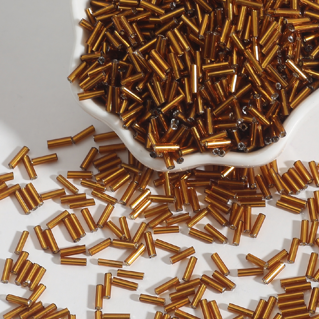 Bộ 300 hạt ống thủy tinh 19 màu dùng làm đồ trang sức thủ công 2x7mm