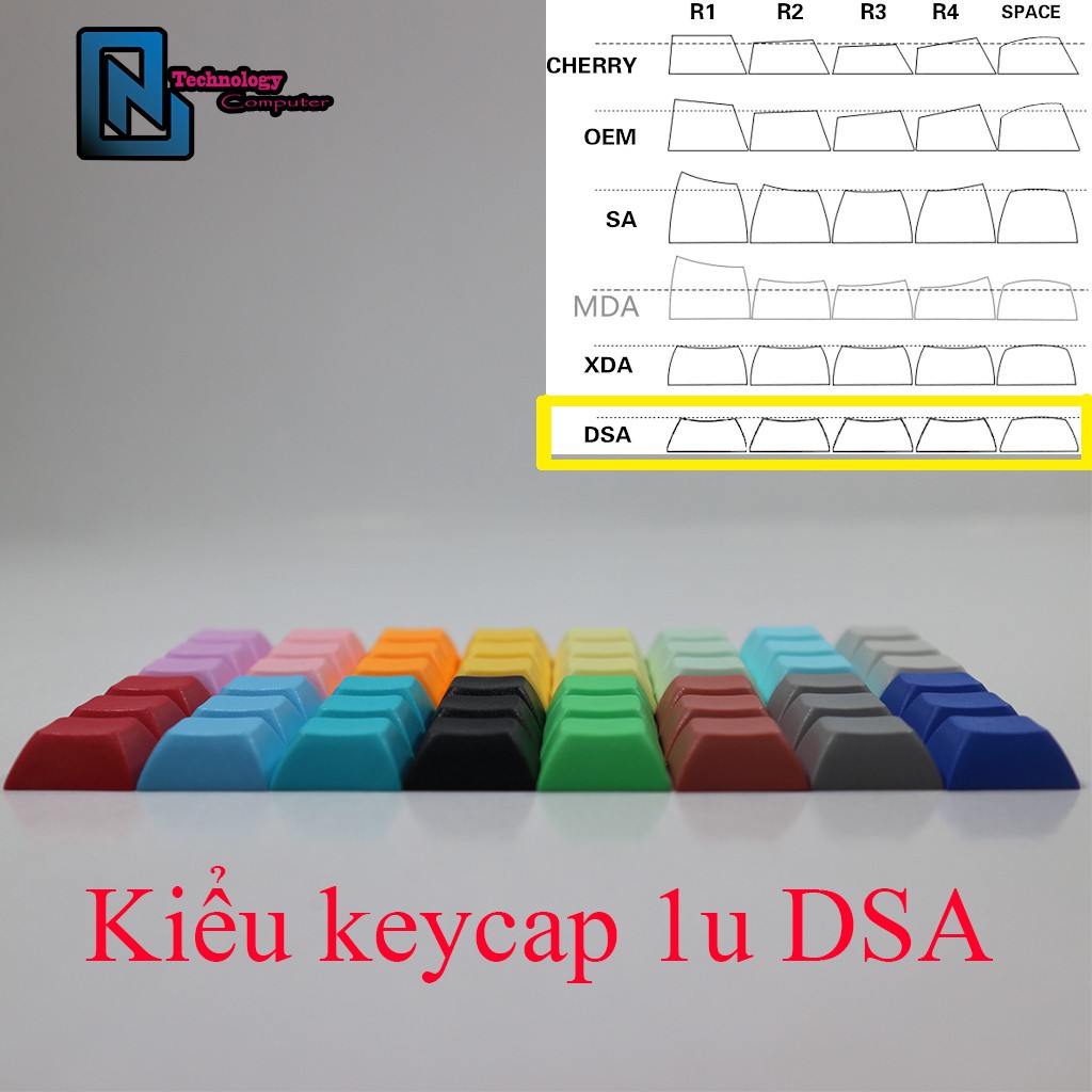 Nút Phím Cơ Keycap Lẻ 1U Kiểu DSA Đủ Màu Sắc Giá Cực Rẻ