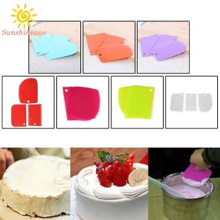 Set 3 Dụng Cụ Chà Láng Bánh Kem Bằng Nhựa