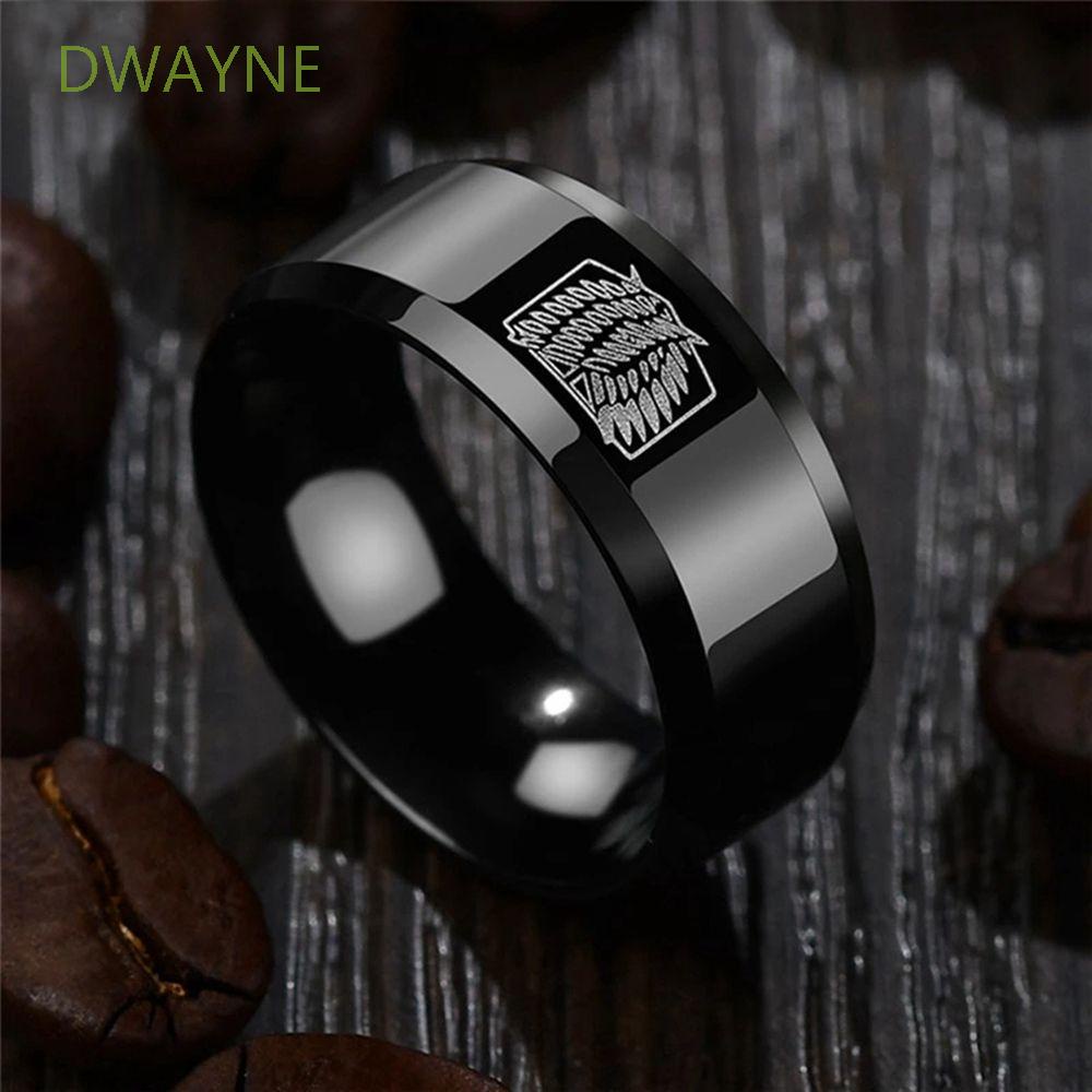 Nhẫn đeo tay kim loại khắc hình đôi cánh thiên thần sáng tạo