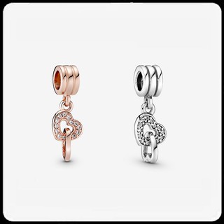 Interlocking Hearts Dangle Charm