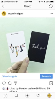 In card và tem giá rẻ