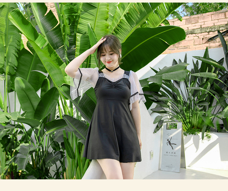 Bộ Đồ Bơi Một Mảnh Phối Lưới Kiểu Hàn Quốc Xinh Xắn Cho Nữ | BigBuy360 - bigbuy360.vn