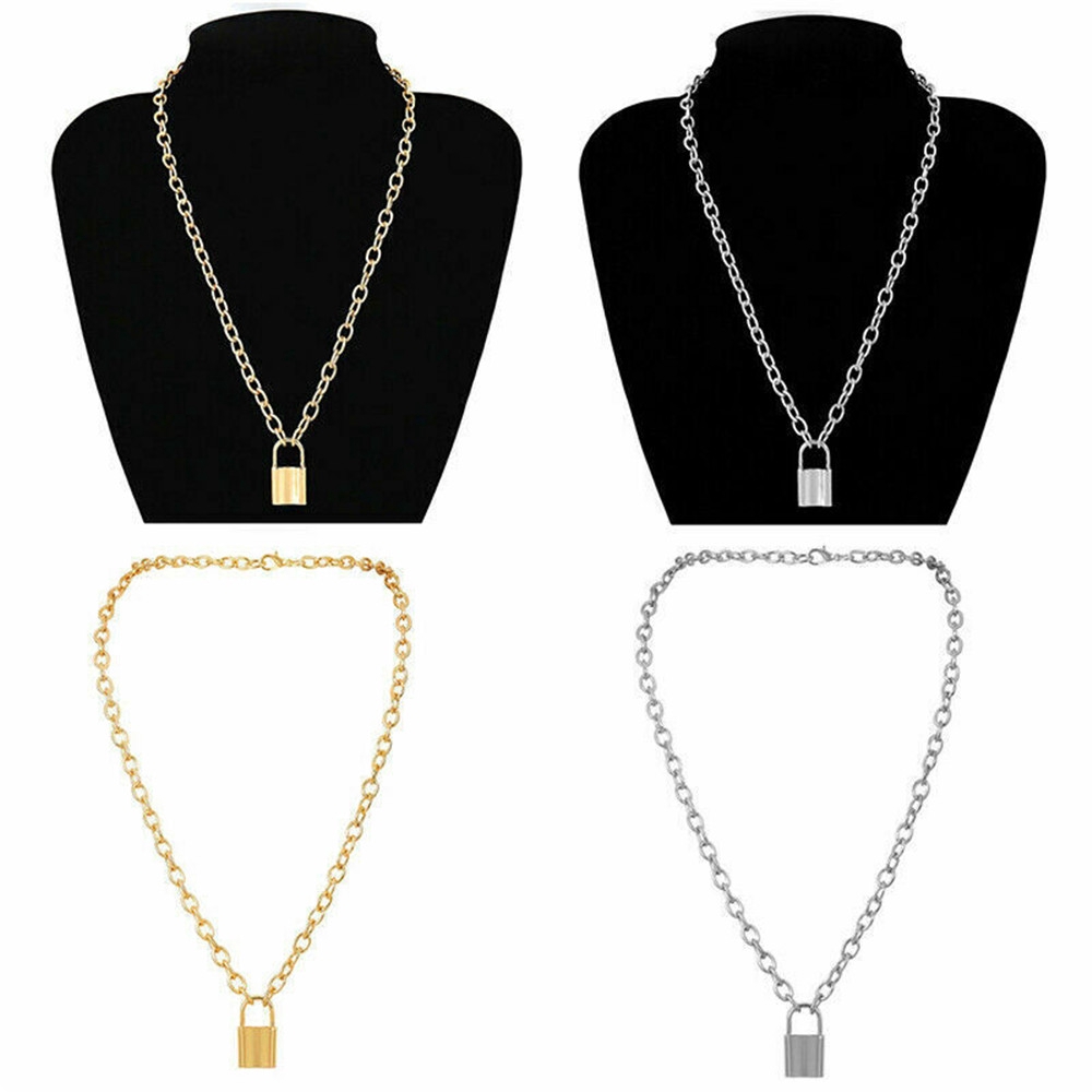 Vòng cổ mặt hình ổ khóa phong cách boho cá tính