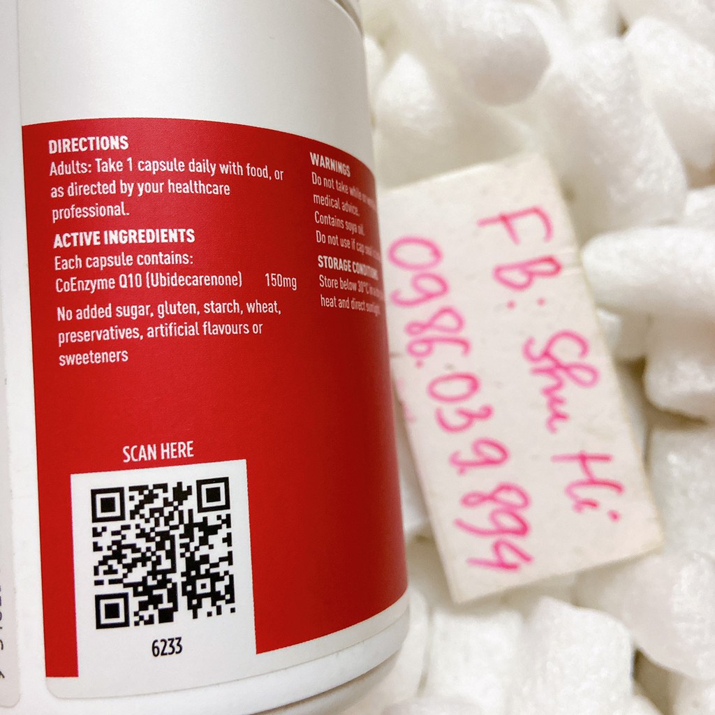 Bổ tim Healthy Care CoEnzyme Q10 150mg 100 viên Úc (Đủ tem bill Chemist) | BigBuy360 - bigbuy360.vn
