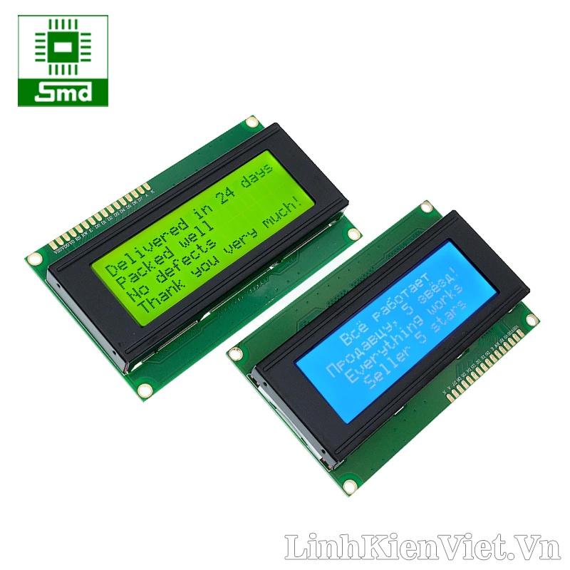 Màn hình LCD tổng hợp các kích cỡ 0802 ,1602, 1604, 2004 hai màu xanh lá, xanh dương