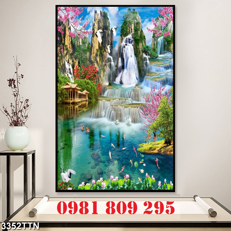 Tranh gạch 3d khổ đứng GF8