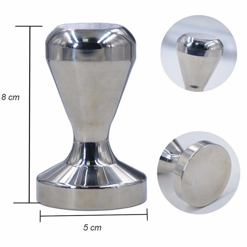 Tamper nén cà phê máy espresso tay cầm Inox 58mm - Dụng cụ cafe