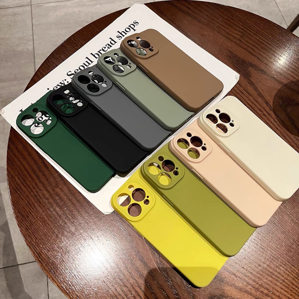Thời Trang Ốp Điện Thoại Silicon Mềm Nhám Thân Thiện Với Da Chống Sốc Cho iphone 11 / 12 / 14 / 13 / 13 pro max / 14 pro max / 11pro max / 12pro / 13pro