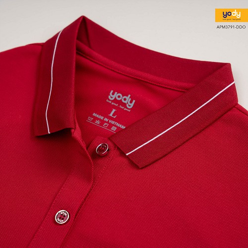 Áo Polo Yody nữ Bo kẻ Thun cộc tay chất liệu Cafe Thấm hút Mềm mịn APN3890