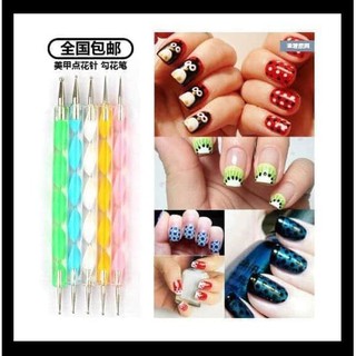Set 5 bút, cọ chấm bi vẽ móng