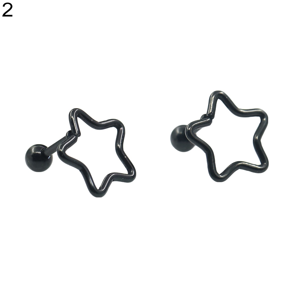 Khuyên tai thép không gỉ hình ngôi sao thời trang