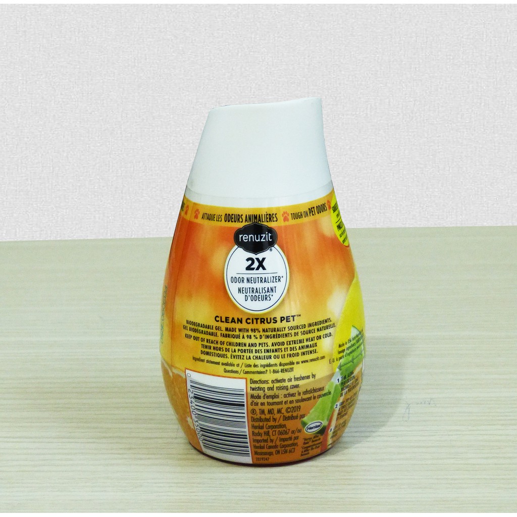 Sáp thơm phòng Renuzit Clean Citrus 198g