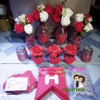Set Combo tone đỏ trang trí bàn Gallery